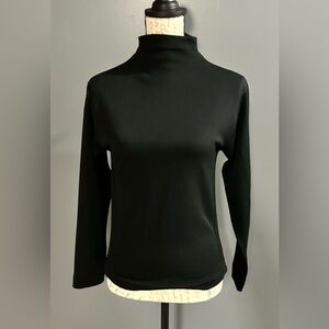 F&F Black Long-Sleeve Mock Neck Top